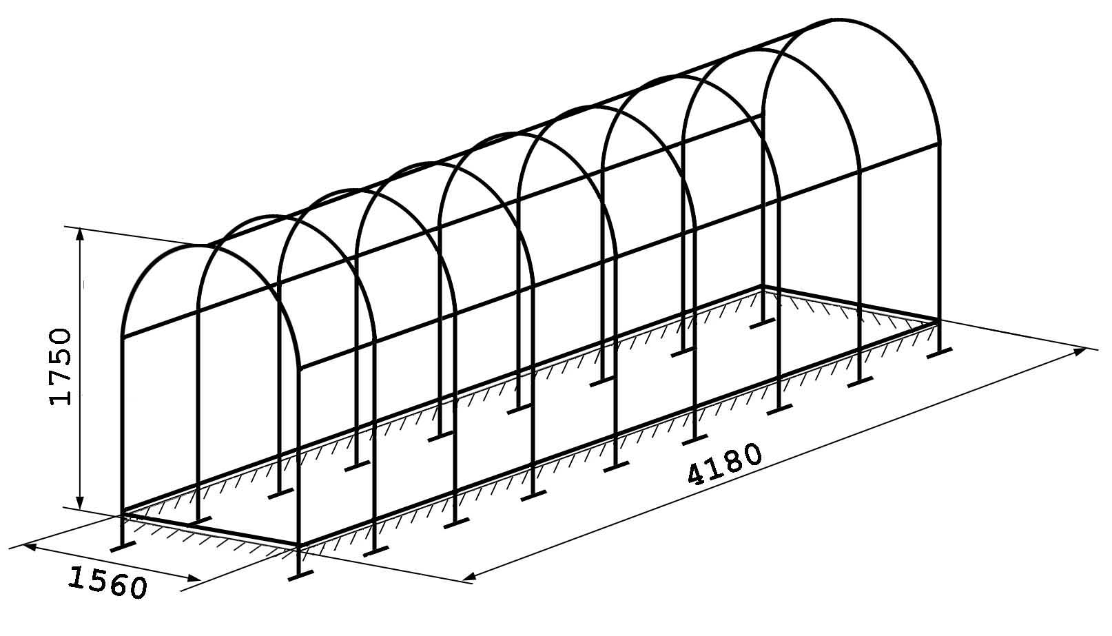 Теплица из профильной трубы своими руками чертежи с размерами арочная